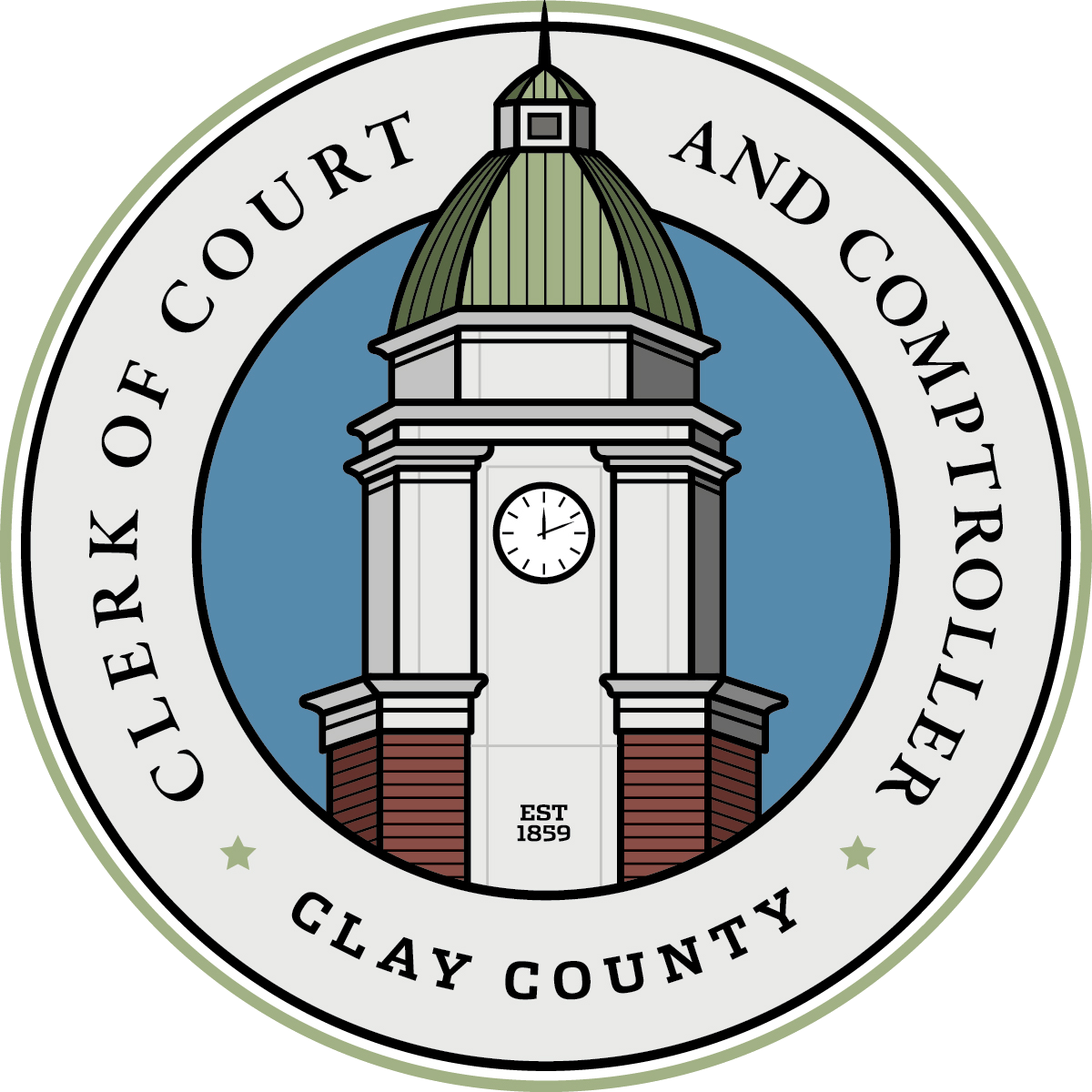 Clay County Clerk of Court and Comptroller logo