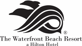 The Waterfront Beach Resort, a Hilton Hotel logo