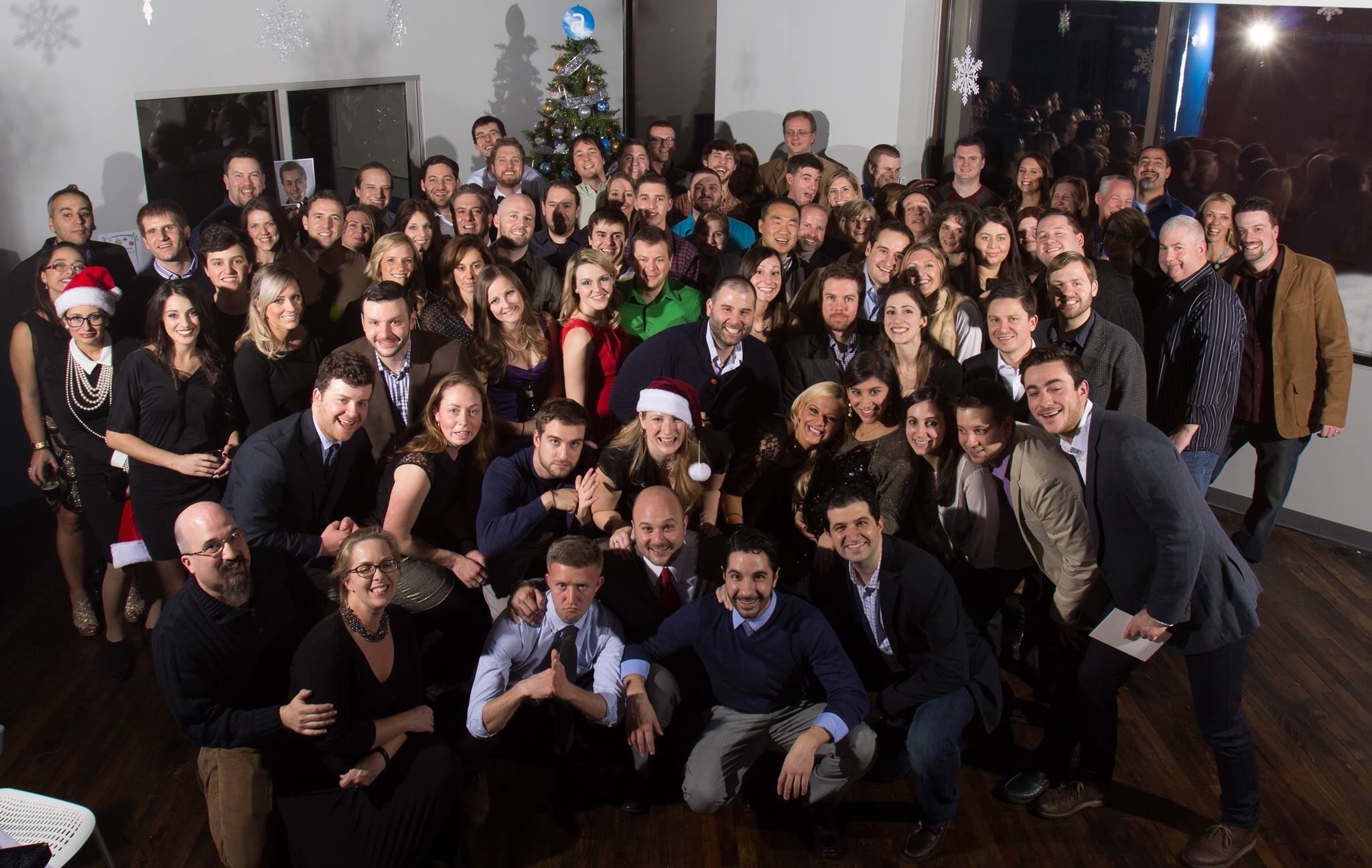 Our most recent holiday party, in our new HQ.