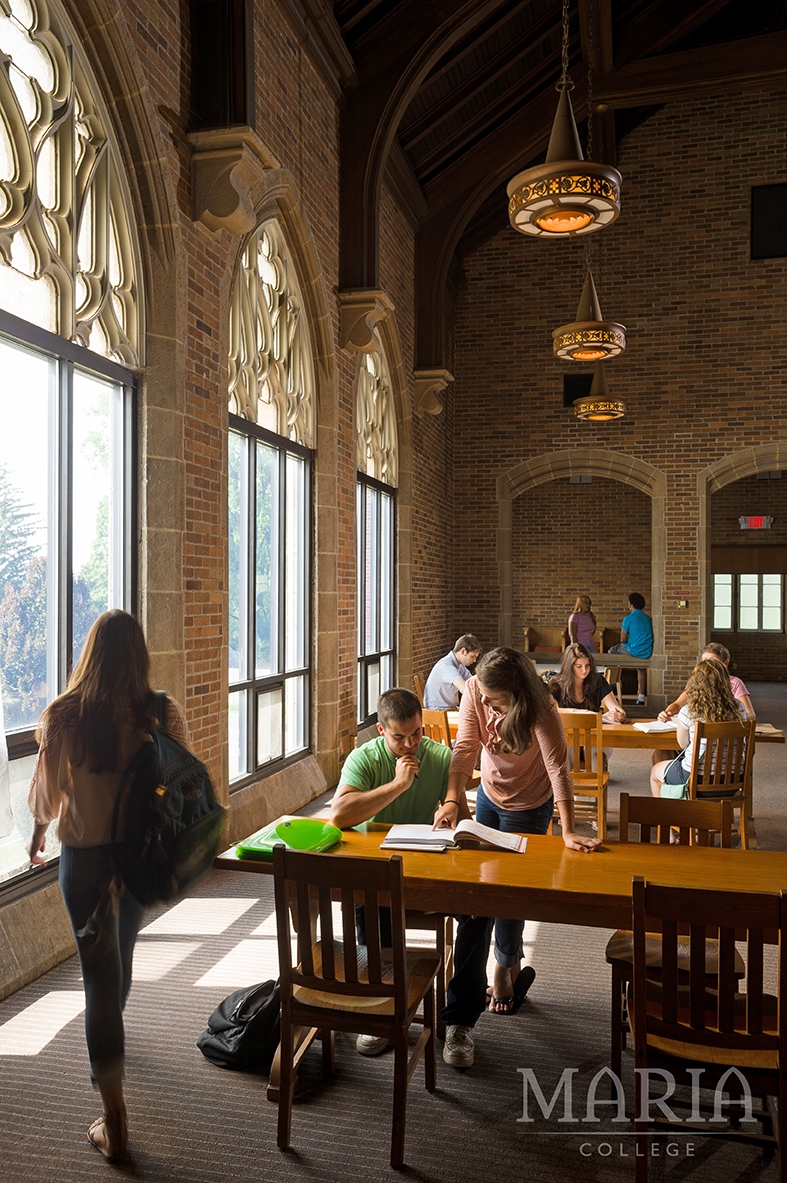Historical campus with areas designed for student collaboration and comfort