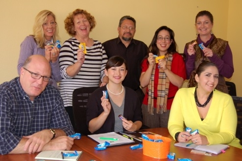 NMHC staff members with chocolate....it helps get us through our day!
