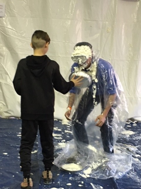 Taking a pie in the face is just part of the fun each year during "PIE DAY" at Builders Source Appliance Gallery. Pie Day is a pastry cooking competition to raise money for Life Roots. Sampling food and throwing a pie in the face of management and community leaders is just part of the fun!