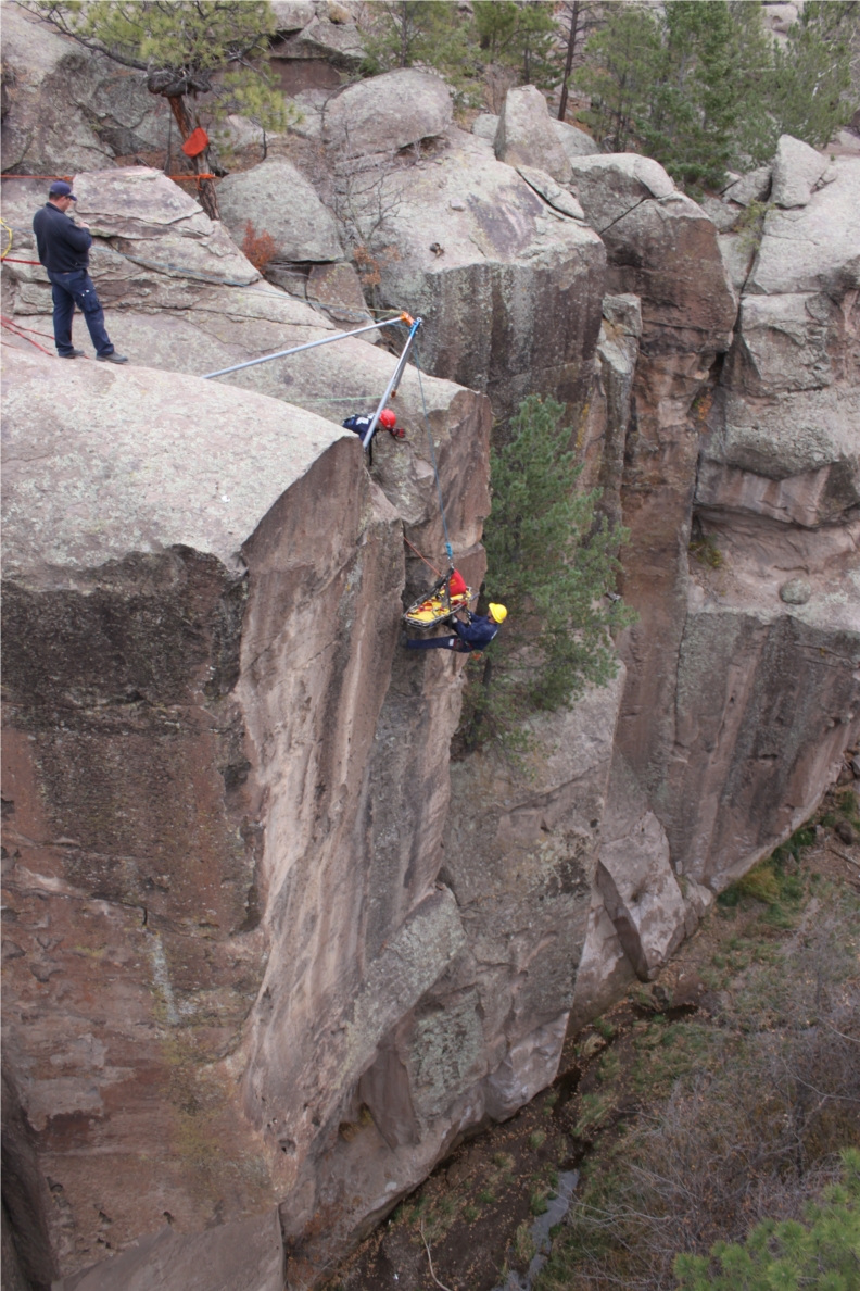 Technical Rescue in one of the many canyons in Los Alamos