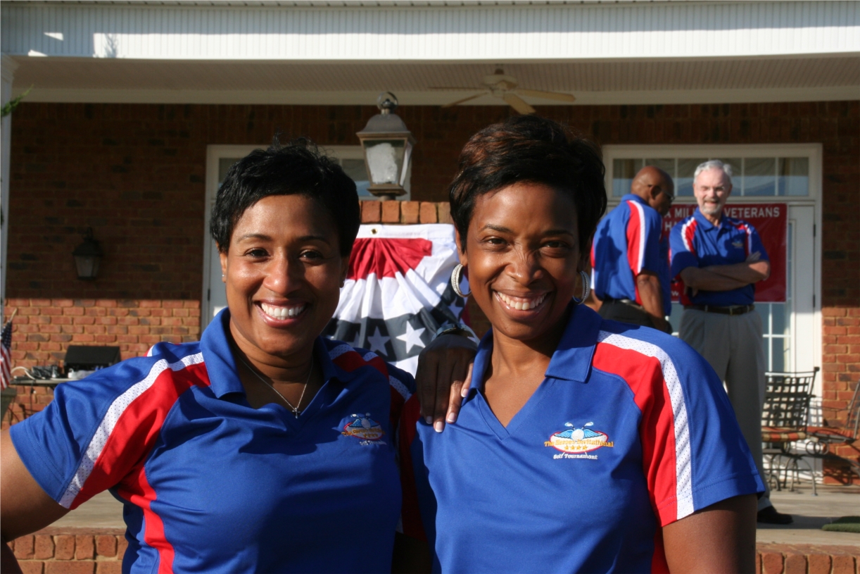 Oglethorpe Power employees, Deniece Yarbrough and Shelewa Smith volunteer during the annual Heroes Invitational Golf Tournament to benefit wounded military veterans and their families trhough Birdies For The Brave.