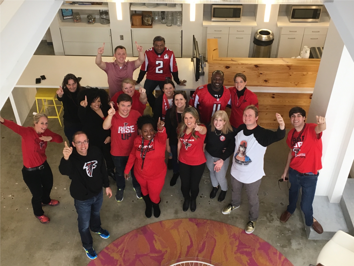 Employees showing their Atlanta Falcons Spirit!