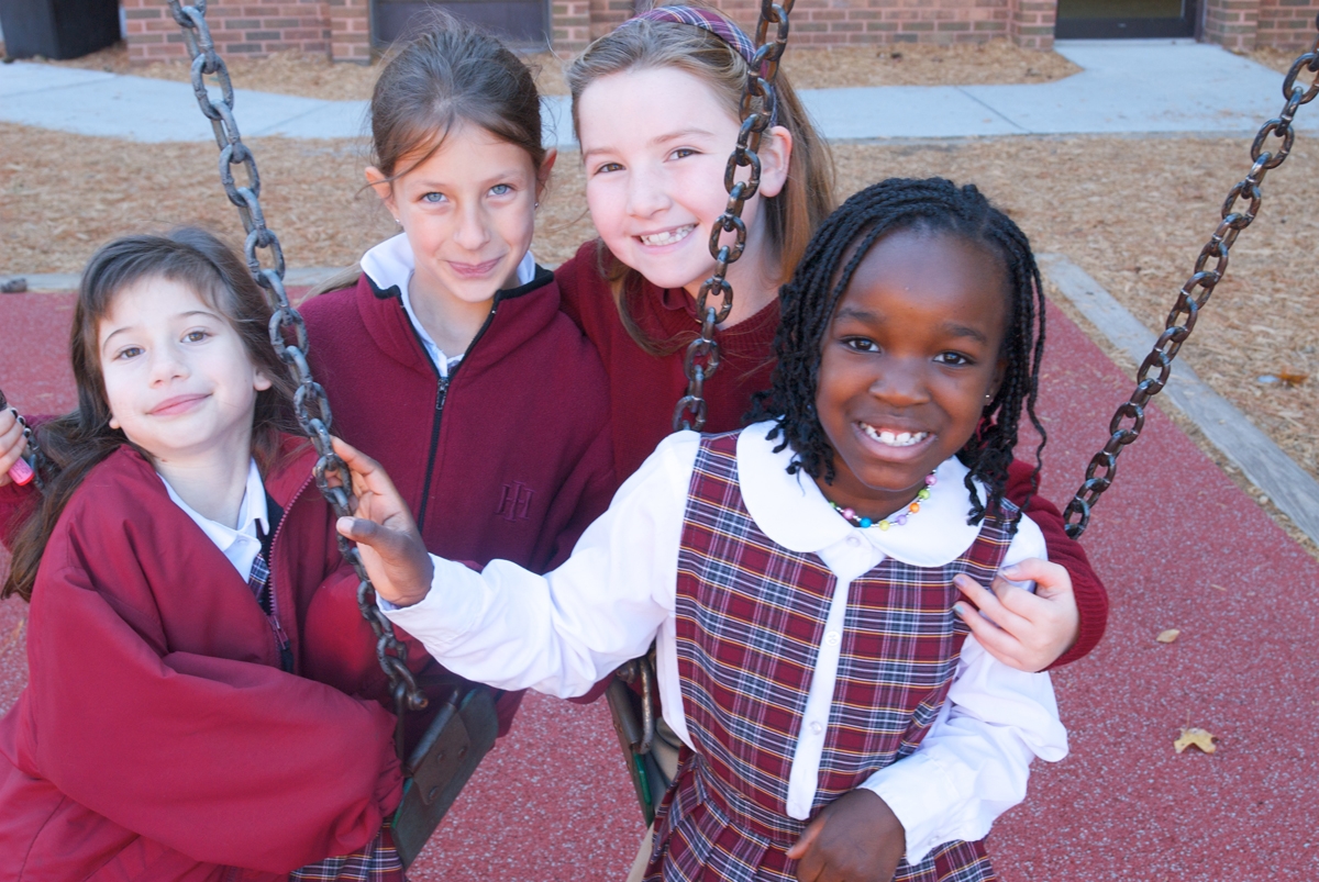 Students enjoy the playground at the Dorothy Sullivan Lower School.