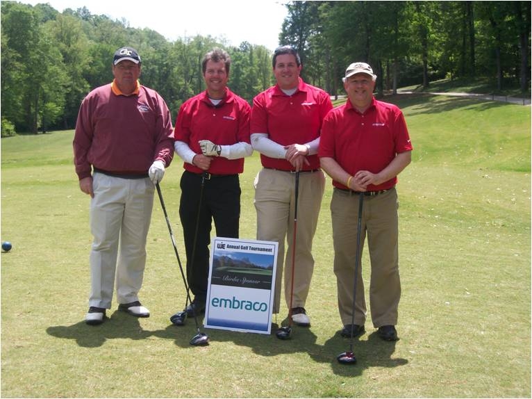 Part of Embraco North America's Sales Team supporting the WIE organization during the 2012 Golfing Tournament.  Money raised for this event help woman to complete their education in electronics.
