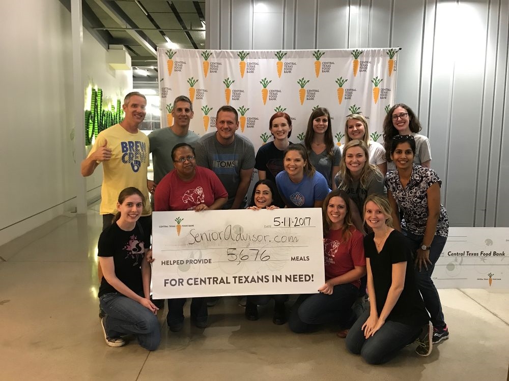 Our team helped provide 5,676 meals at the Central Texas Food Bank !