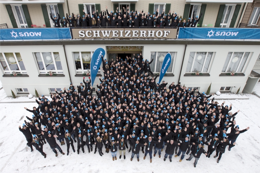 At Snow, we are ALL in for the win. Everyone in the tribe is included in the annual company trip to Engelberg, Switzerland where we celebrate our successes.