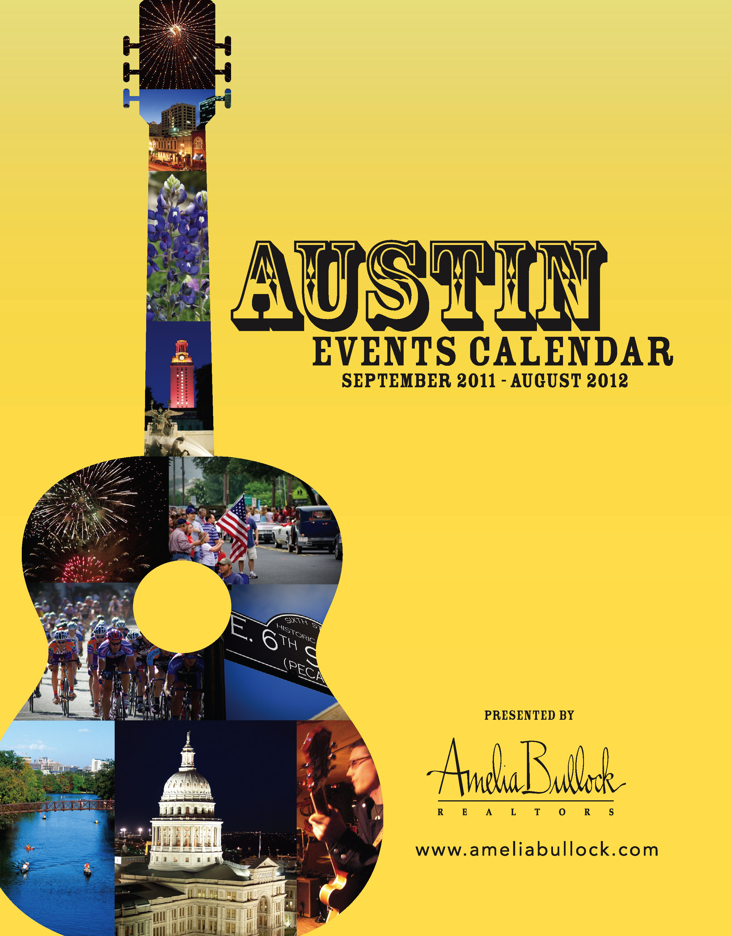 Austin Event Calendar produced by Amelia Bullock Realtors to support community events and charitable foundations.