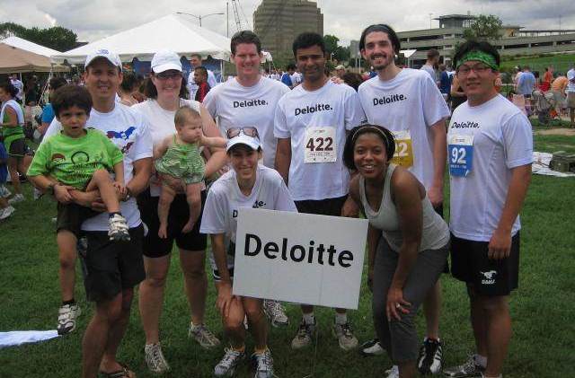 Deloitte participates in a marathon relay