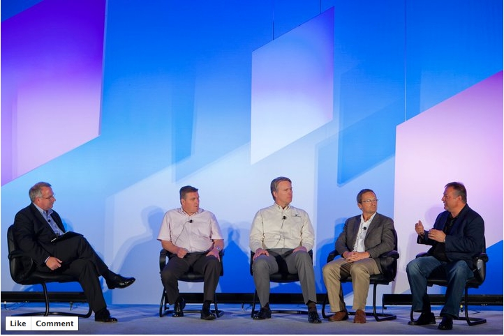 CEO Sam Fatigato (right side) on an IBM leadership panel at annual Innovate Conference.