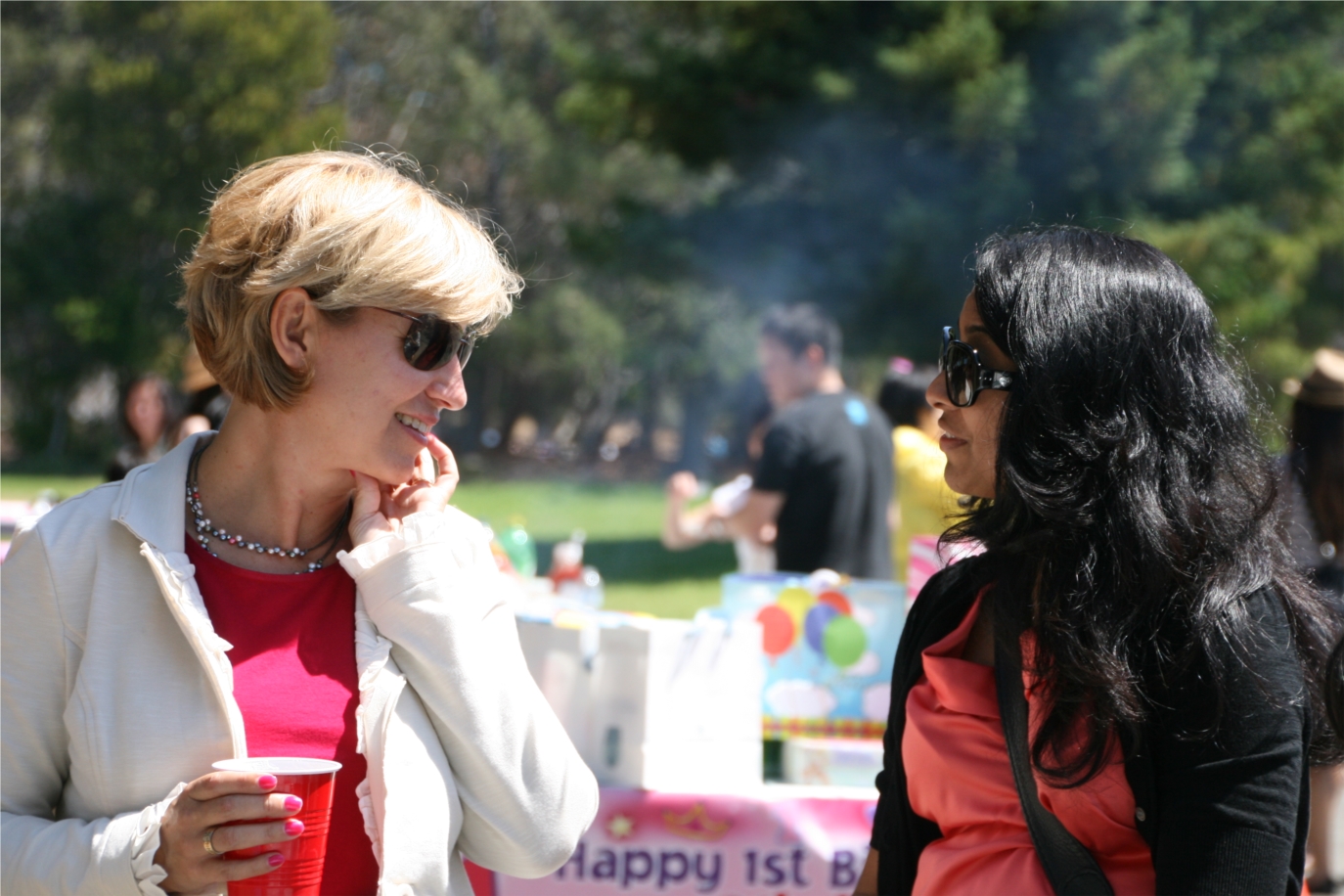 Catching up at our summer picnic