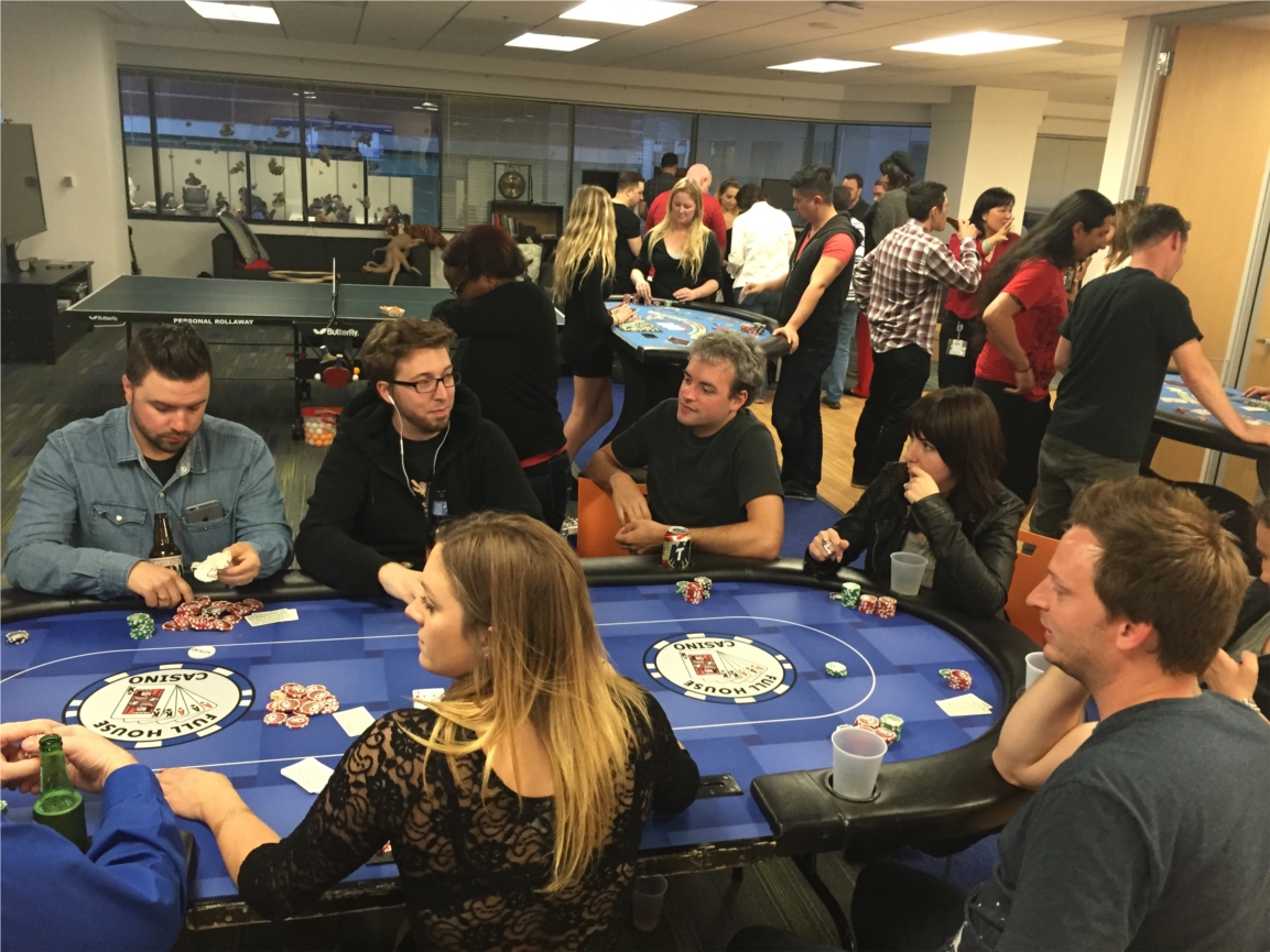 One of our fun casino nights to celebrate the launch of a new game!
