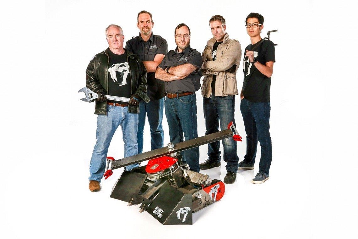 4 of the men in the photo were on the competing team that made it to semi-finals in Battlebots.