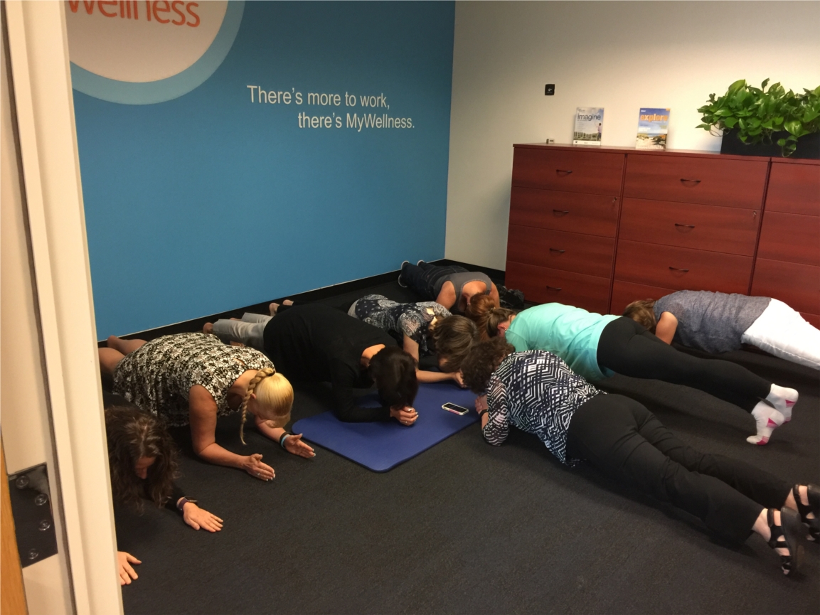 Planks during morning break