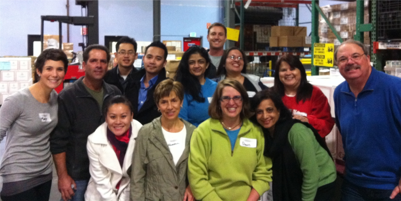 Bridge Bankers giving back to the community by participating in the annual Second Harvest Food Bank drive and sort event.