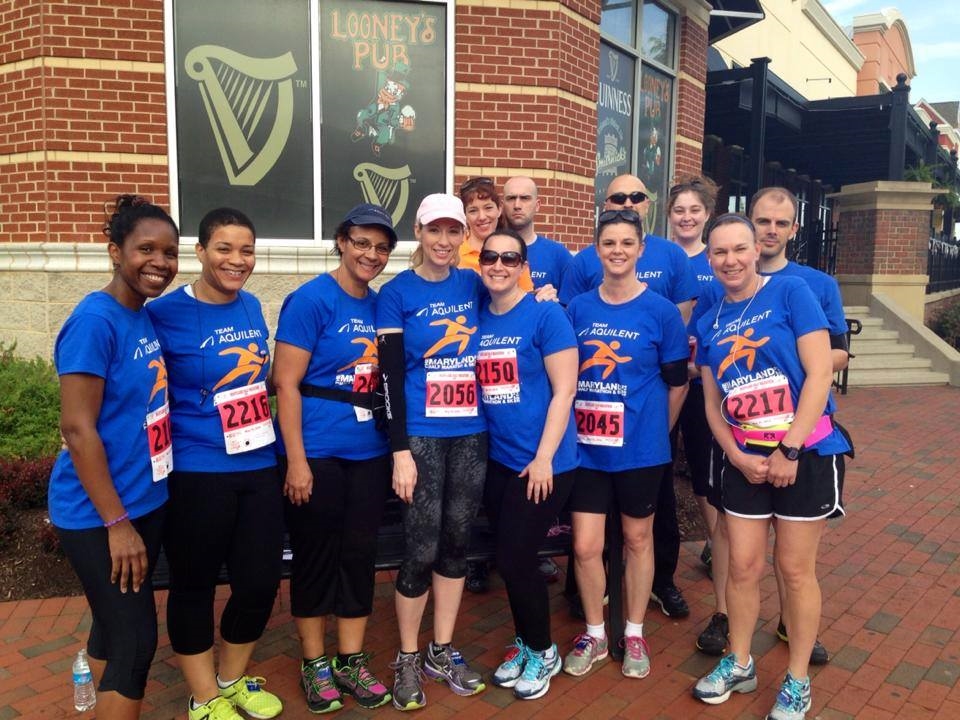Aquilent employees participate in the Maryland Half Marathon.