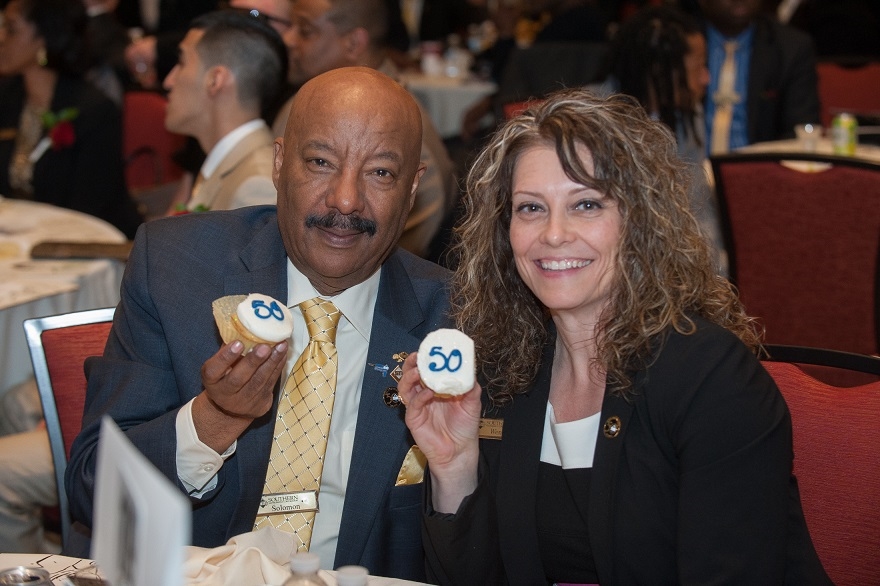Solomon Ketema and Wendy Caggiano celebrating Southern Management's 50th Anniversary!  