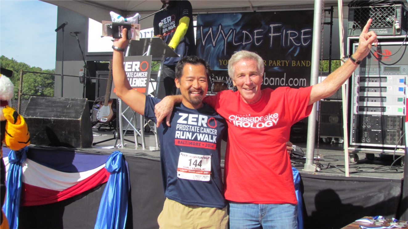 ZERO Prostate Cancer Challenge 10K/5K Race- pictured are Dr. Andrew Chang and President and CEO, Dr. Sanford Siegel.