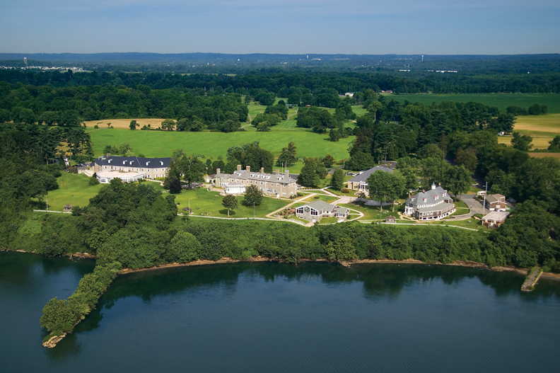 An aerial-view of Father Martin's Ashley's 147-acre campus