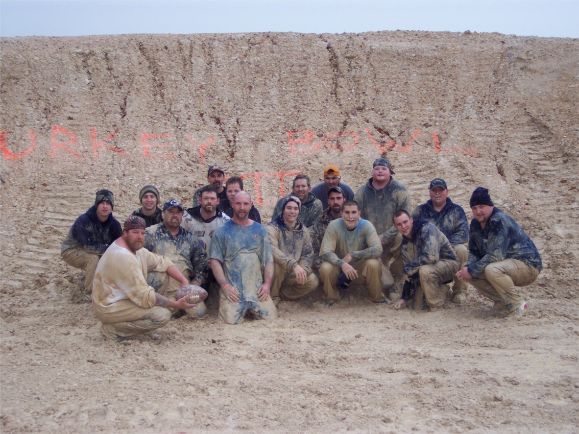 Merritt's annual employee Turkey Bowl flag football game in 2006.