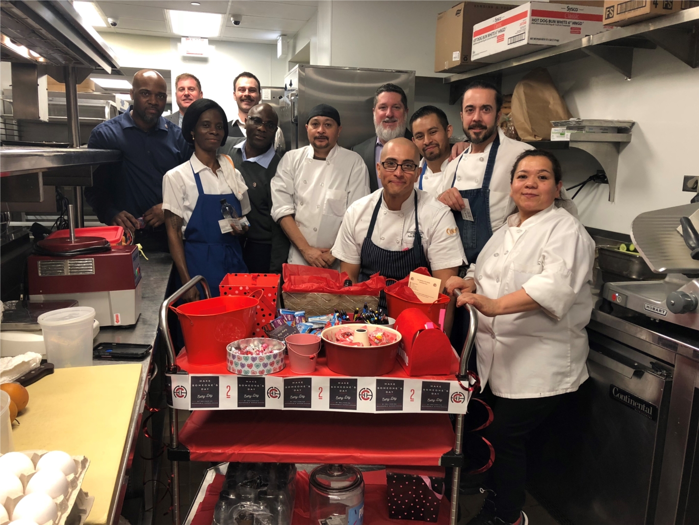 "Make Someone's Day" cart roams Chicago Athletic Association sharing treats and service recognition with team members!
