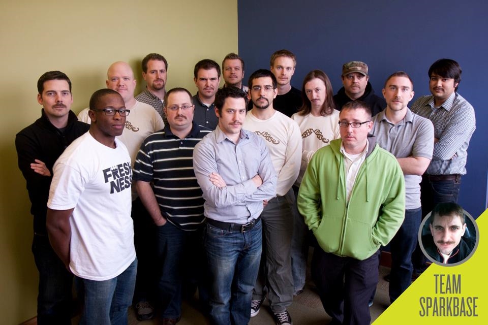 Every year SparkBase macho men support Movember. The women of the office support by not mocking their mustaches...too much. 