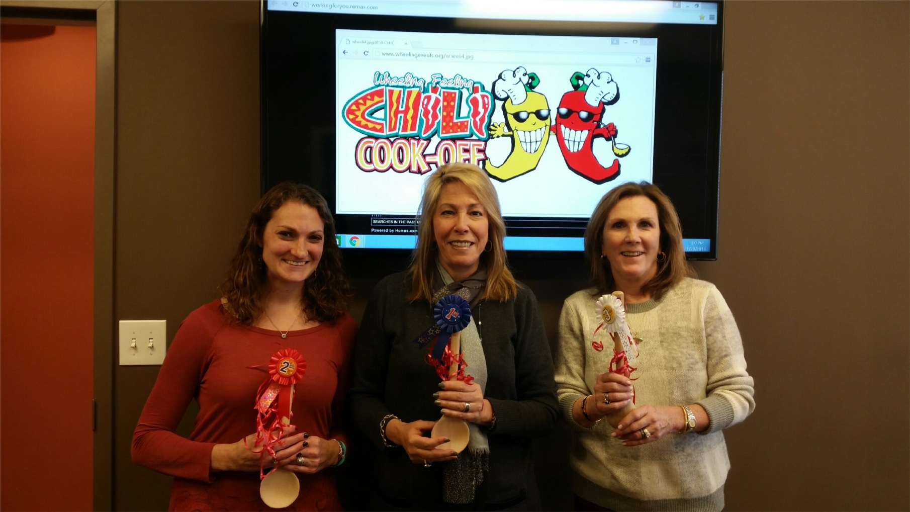 Winners of our semi-annual "Fun Day at Work" Chili Cook-off at our Beachwood Office.