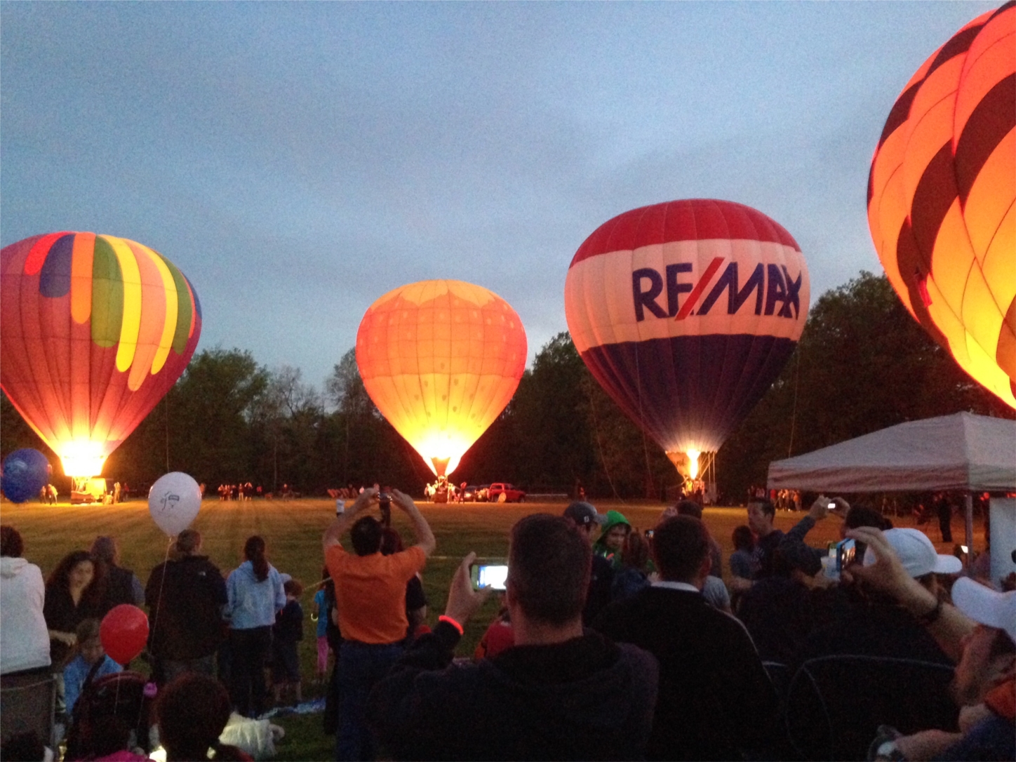 RE/MAX Balloon at our Annual Family Picnic at Balloon Glow, Blossom Time, Chagrin Falls