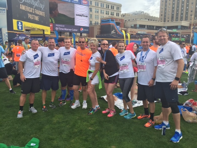Associates from Baird's Akron and Cleveland offices ran in relay teams at the 2015 Akron Marathon