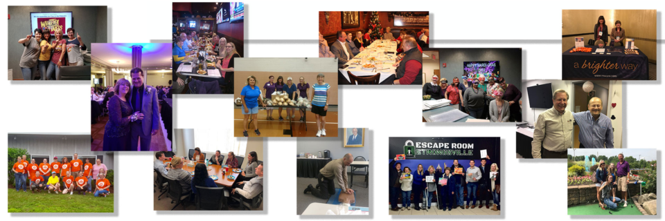 Various picutres of our Northeast Region having fun, helping, learning and supporting. This truly depicts our firm's culture. 