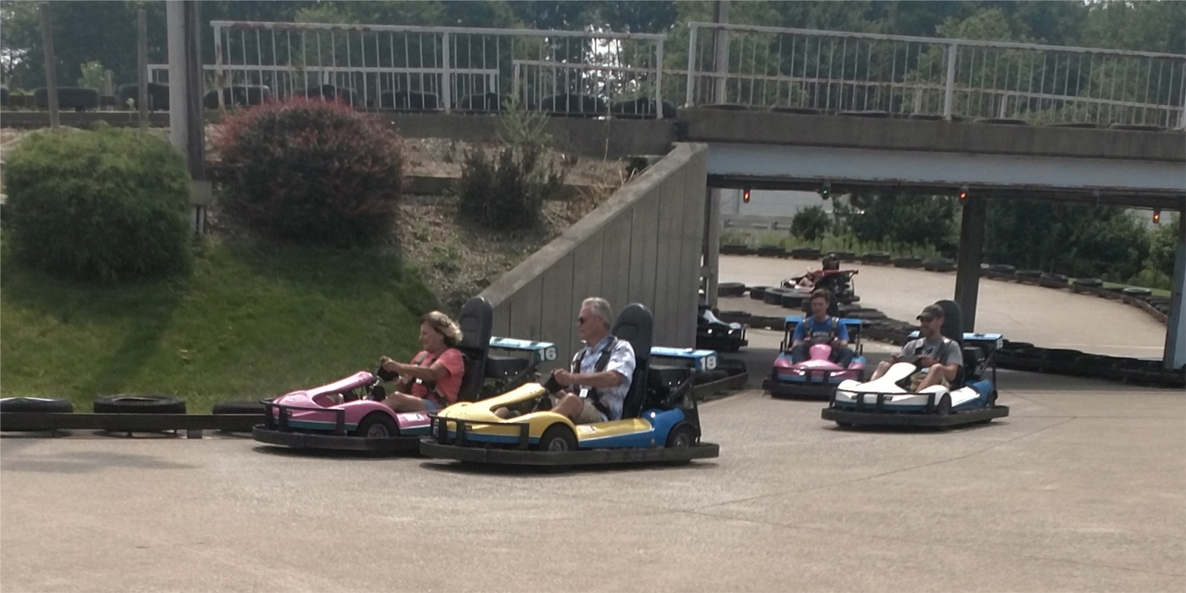 Members of the Northeast Ohio team enjoying the day at the summer picnic at Swings n Things. 