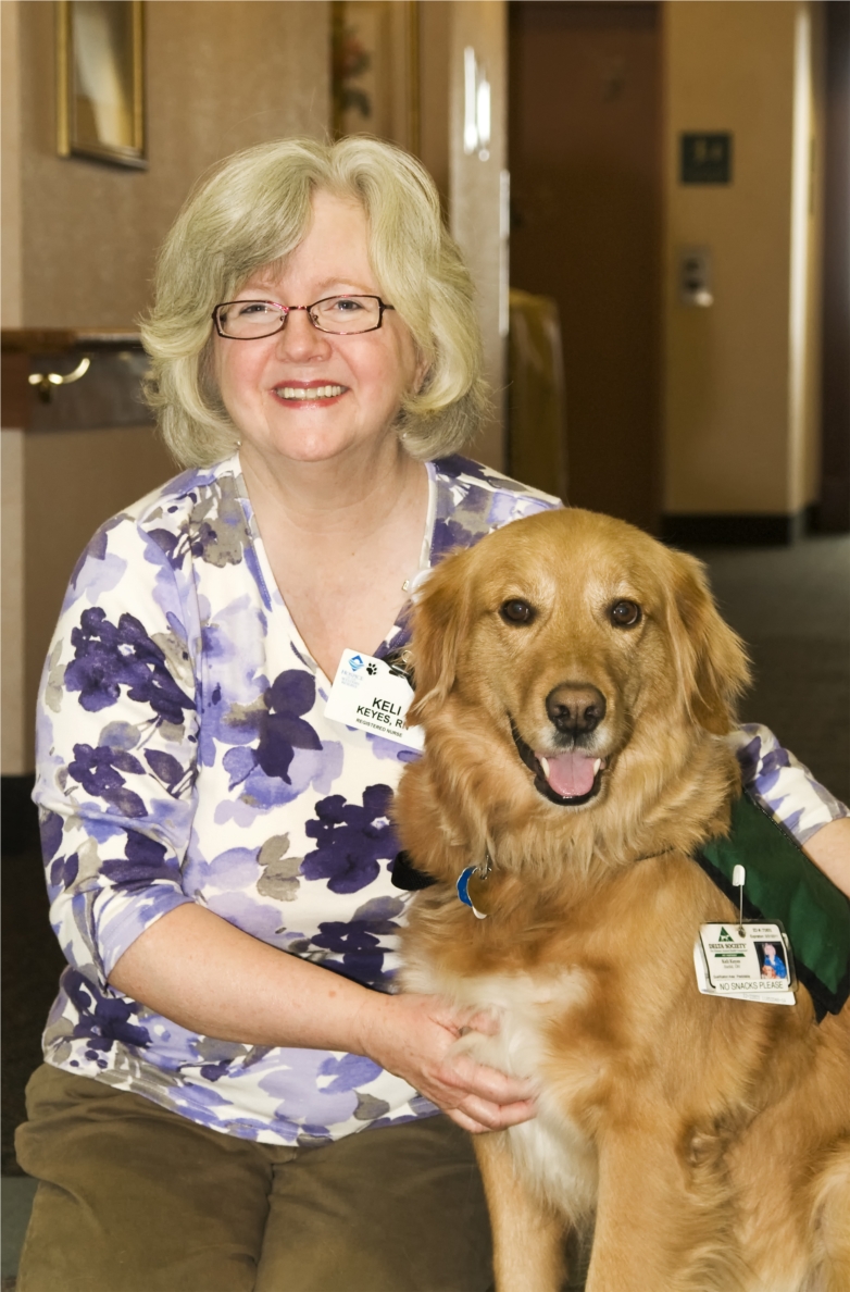 Therapy Dogs
Linus is one of Hospice of the Western's therapy dogs. When he isn’t hanging out with his best friend Keli, he enjoys laying down with patients, playing with kids and running around with his toy squirrel.