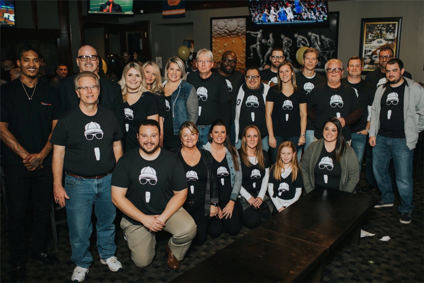 Group shot of (most of) our Home Office staff at our Undercover Boss Viewing party. Our CEO went “undercover: and the episode premiered in January 2017. 