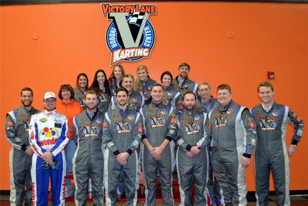 Boogity, boogity, boogity! Brasfield & Gorrie is going racing. This crew put the pedal to the metal for a night of friendly competition racing go-karts.