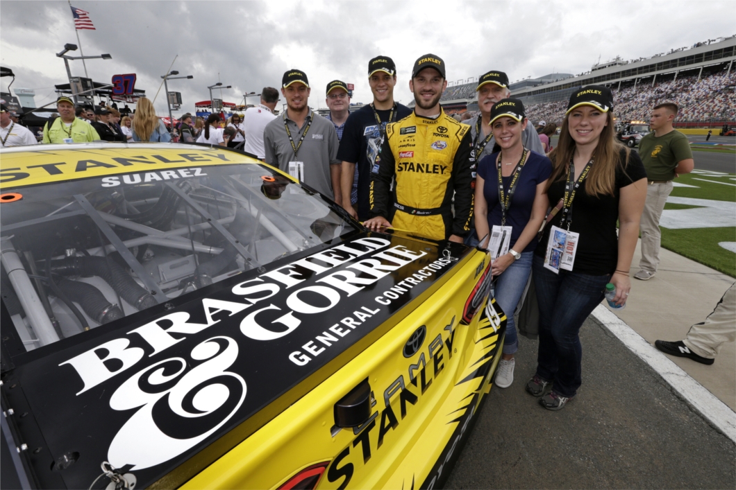 Our Brasfield & Gorrie team had the ultimate fan experience at the NASCAR Bank of America 500 race at the Charlotte Motor Speedway. Thank you to Stanley Black & Decker for featuring our logo on Daniel Suarazg's No. 19 Stanley race car! 