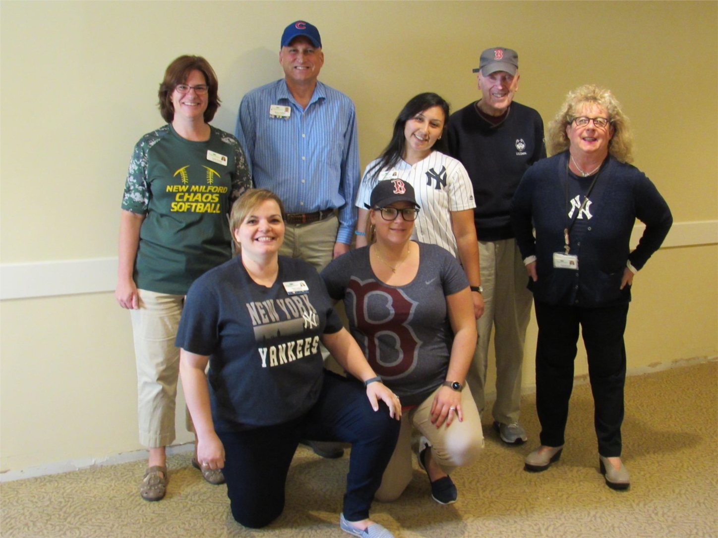 Our Associates and Residents proved Yankee, Red Sox and Club fans can all get along. Having a little fun showing team spirit and raising money for the One Company Fund.