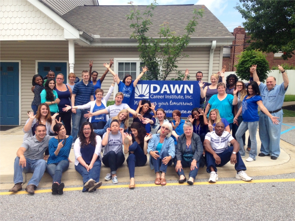 DCI employees dressed in blue to support and raise awareness for Men's Health Month