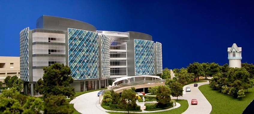A simulated view of the new Expansion to the Nemours Alfred I. duPont Hospital for Children