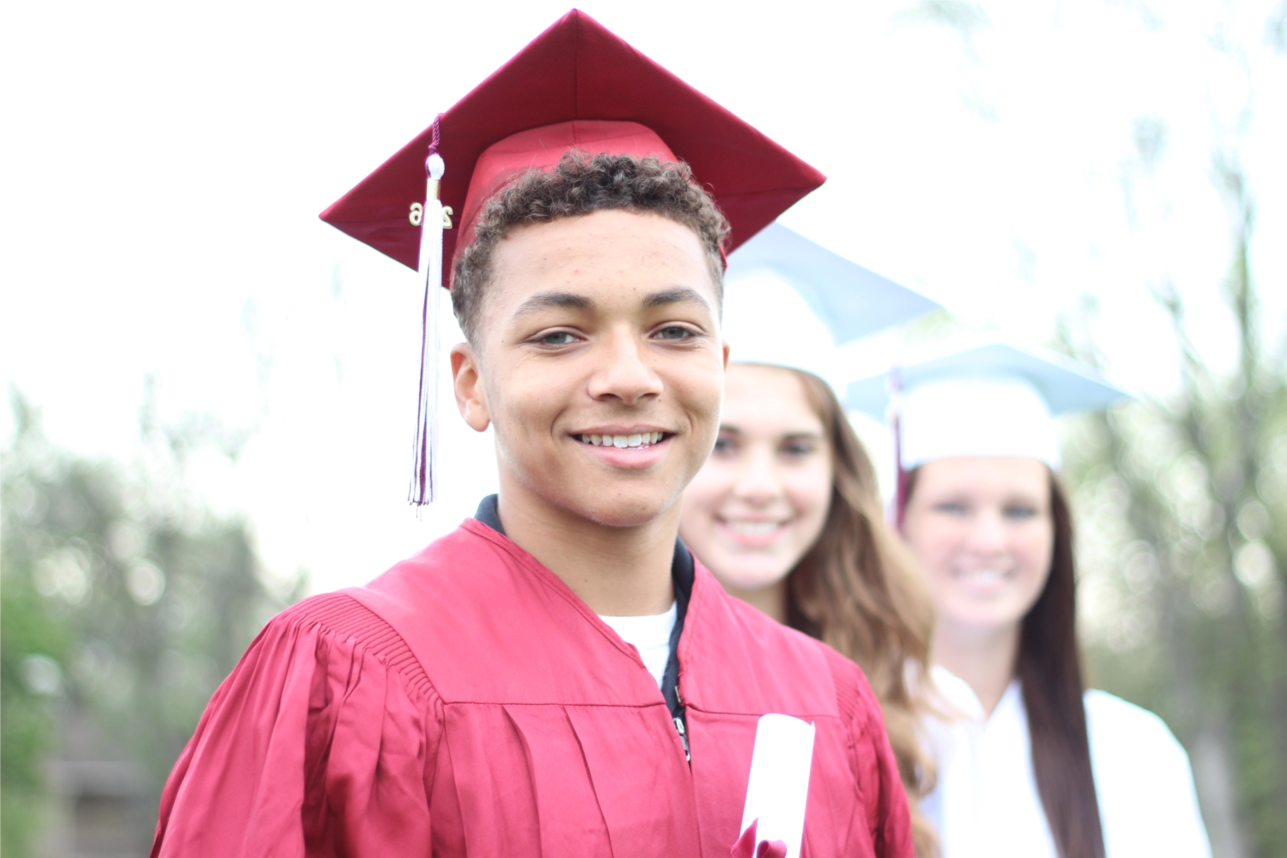 Students at graduation