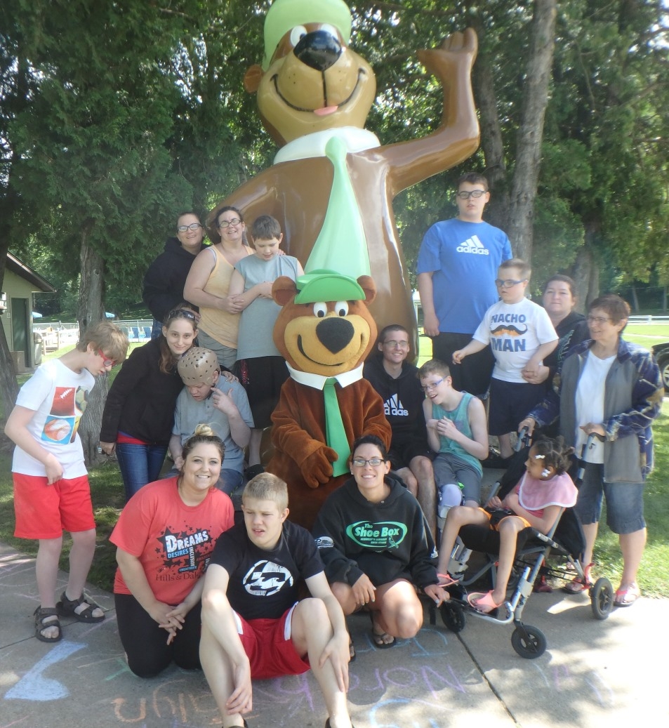 Staff making the dreams and desires of some of the residents come true during a fun weekend of camping. 