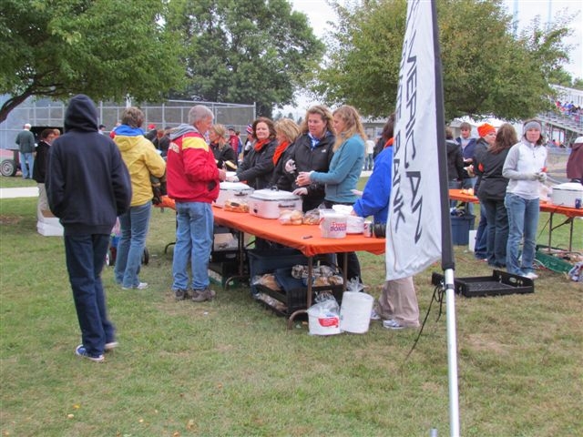 Tailgating at Sioux Center High School football game.