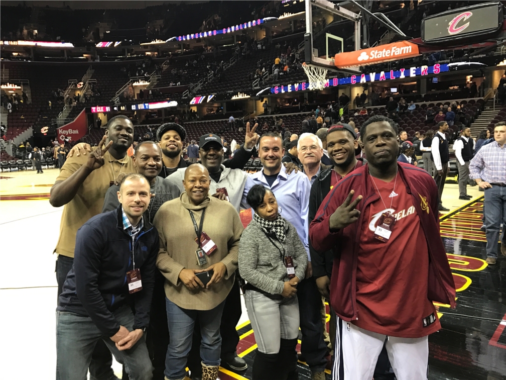 Team Members enjoying a night out at a Cavaliers game in Cleveland, OH.