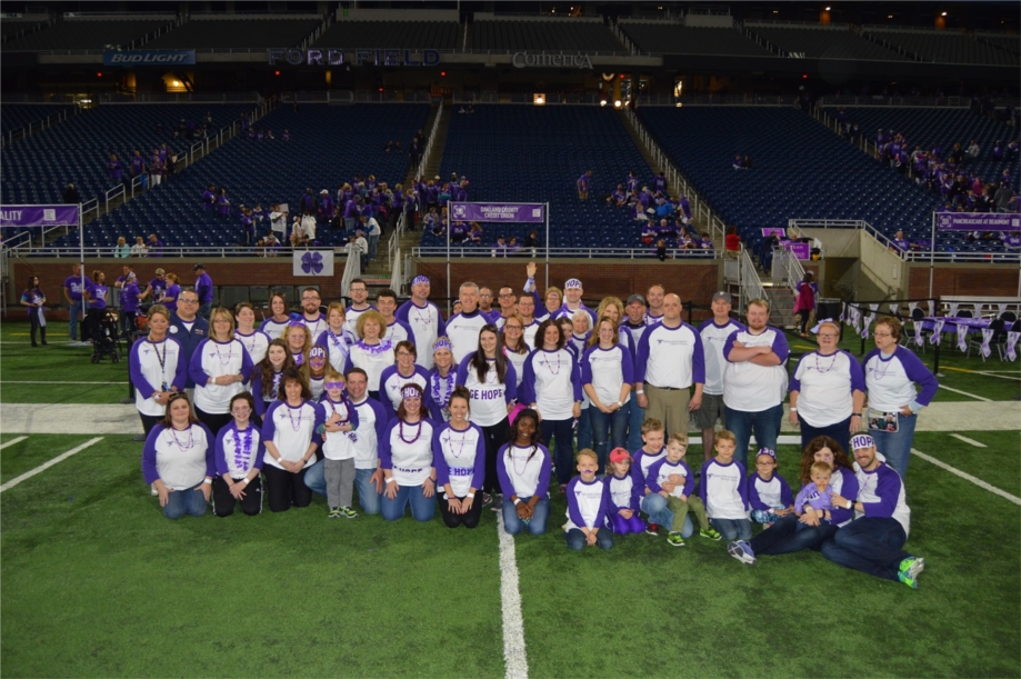 Oakland County Credit Union was the #1 fundraising team at the 2017 Pancreatic Cancer Action Network's Purple Stride in Detroit. 
