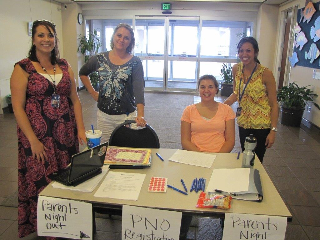 Early Intervention Staff volunteering their time for the free respite evening we host for the families we serve. 