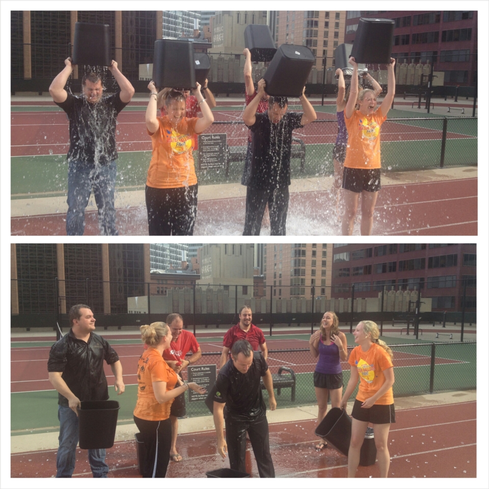 A few of our employees had fun participating in the ALS Ice Bucket challenge on a rooftop in Denver!