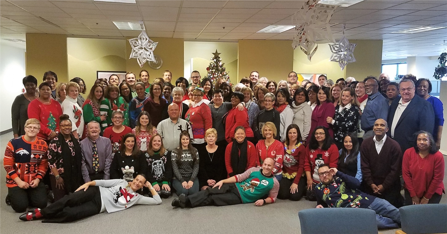 Second annual ugly sweater competition.