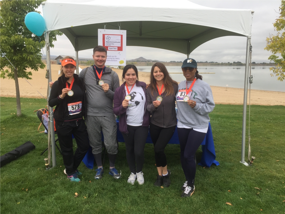 Employees at the YMCA's Dash & Bash.
