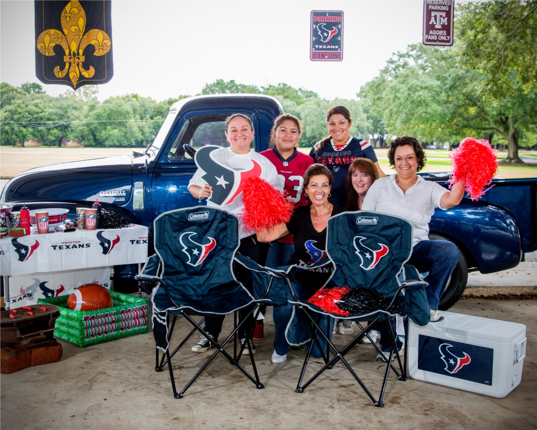 Hercules Offshore employees at the football themed company picnic.